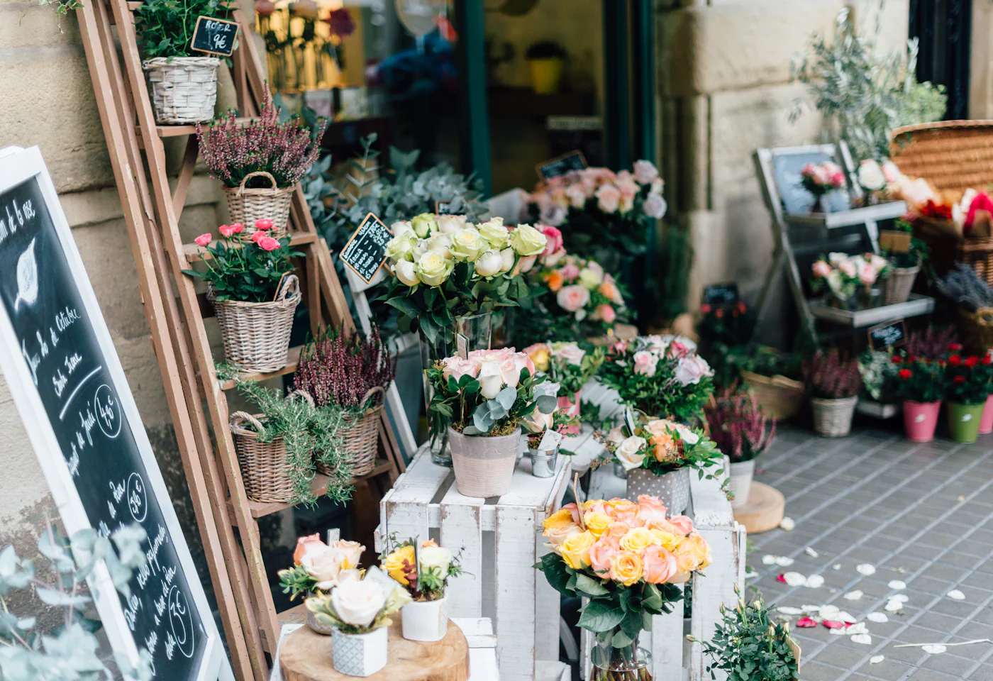 Roses and mixed blooms